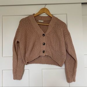 Cotton: On | cropped button cardigan | size M/M | women’s | color camel